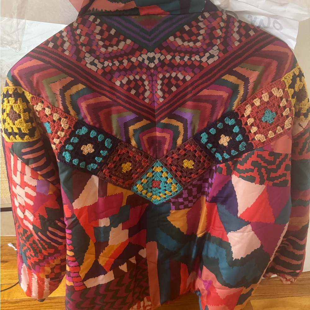 FARM Rio Multicolor Patchwork Puffer Jacket - Picture 16 of 16